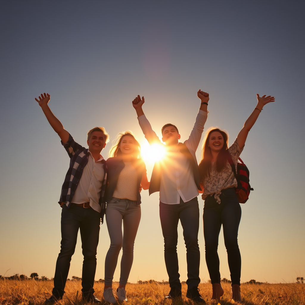 People celebrating success